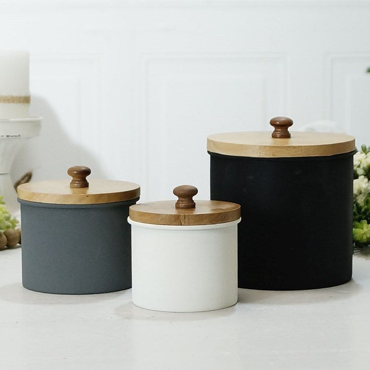 Mtl./Wd. Canisters S/3 Eastwood home