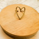 Brass Heart Ring