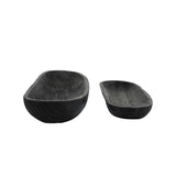 Black wooden bowls 2 sizes