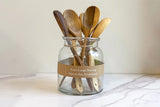 Euro Large Serving Spoon Set, Fruitwood