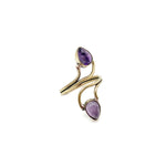 Tanvi Collection Ring - Gold with Double Amethyst