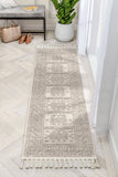 Carina Tribal Medallion Beige Kilim-Style Rug