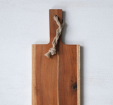 Wood Board With Braided Handle & Tie