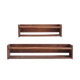 Brown Wood Wall Mounted Floating Shelves ( 2 sizes)
