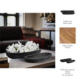 Black wooden bowls 2 sizes