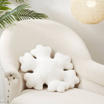 Frosted Elegance Snowflake Poly-Filled Throw Pillow