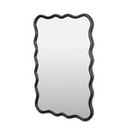 Solid Wood Wavy Rectangle Mirror for Home Decor
