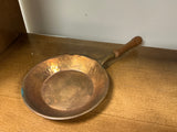 Copper pan with wood handle-vintage
