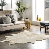 Faux Cowhide Washable Area Rug