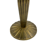 17" Side End Drink Table, Fancy Fluted Base, Round Top