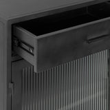 NORE METAL/GLASS 2DWR 2DR CABINET