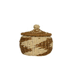 Booker Brown Woven Rope Canister with Lid, Fall Decor