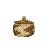 Booker Brown Woven Rope Canister with Lid, Fall Decor