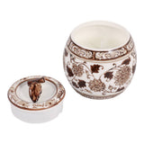 Scented Candle - Peony Brown and White Ceramic, 8.5 Oz
