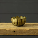 Scalloped Brass Mini Bowl