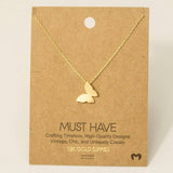Gold Dipped Mini Butterfly Pendant Necklace