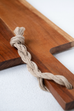 Wood Board With Braided Handle & Tie