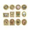 Resin Mini Framed Art Magnet, Gold Finish, 12 Styles