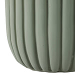 6/8 in. Sage Green Fluted Pottery Planters