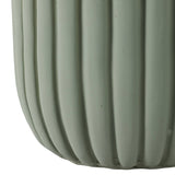 6/8 in. Sage Green Fluted Pottery Planters