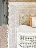 Carina Tribal Medallion Beige Kilim-Style Rug