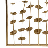 Wall Art - Gold Metal Botanical Blooms, 32 in.