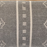 Embroidered Gray and Cream Throw Pillow