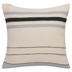Transitional Hand-Woven Modern Striped Cotton Throw Pillow/cover only