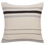 Transitional Hand-Woven Modern Striped Cotton Throw Pillow/cover only
