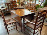 Stickley drop leaf table and chairs set