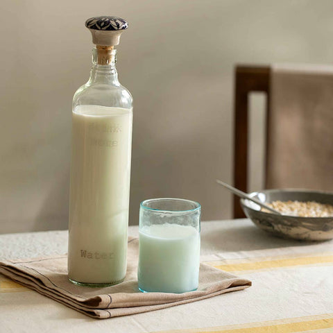 Drink More Glass Water Bottle with Ceramic Stopper