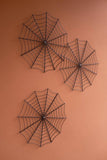 SET OF FOUR BLACK WIRE SPIDER WEB PLACEMATS