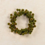 10" GREEN MINI CHESTNUT SEED CANDLE RING