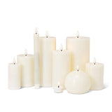Abbott - S/2 Sand LED Taper Candle - 9.5"H