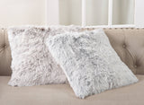 Juneau Collection Two-Tone Faux Fur Throw Pillow