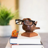 Sparrow Eyeglass Holder Stand - Handcrafted Indian Rosewood