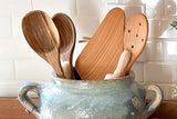 Euro Large Serving Spoon Set, Fruitwood