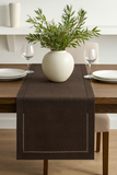 Chocolate Badgley Hemstitched Table Runner - 13"X72"
