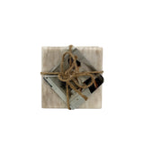 Becki Owens Set of 4 Square-Shaped Beige Marble Coasters