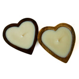 Sweet Heart Candle | Mango Wood