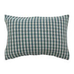 24" x 16" Woven Recycled Cotton Blend Lumbar Pillow Gingham,polyester fill