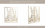 Wall Art - Gold Metal Botanical Blooms, 32 in.