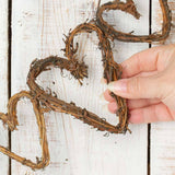 5 ft Chain Grapevine Twig Garland  - Select Stars or Hearts