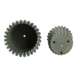 6/8 in. Sage Green Fluted Pottery Planters
