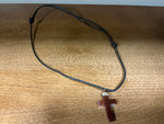 Stone cross necklace