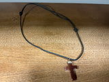 Stone cross necklace