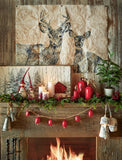 Deer And Fawn Wall Art Natural Paper Christmas