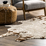 Faux Cowhide Washable Area Rug