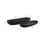 Black wooden bowls 2 sizes