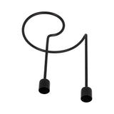 Taper Candle Holder 2-Taper - Black Iron Swirly, 8 in.